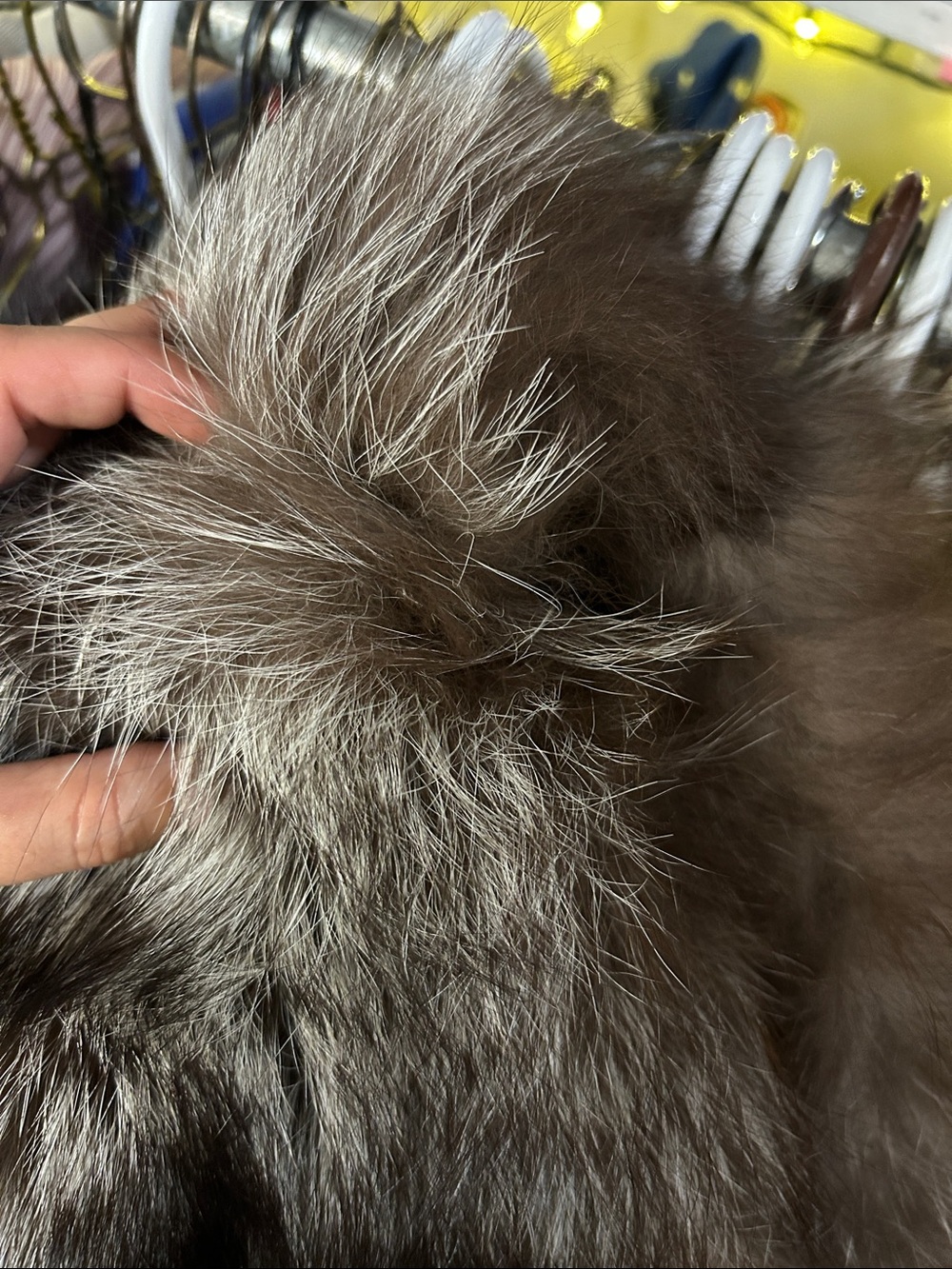 Vintage Silver Fox Fur Pillbox Hat - Brown and Gray Tones - Picture 13 of 13